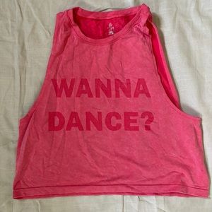 Pink crop workout top from Aerie